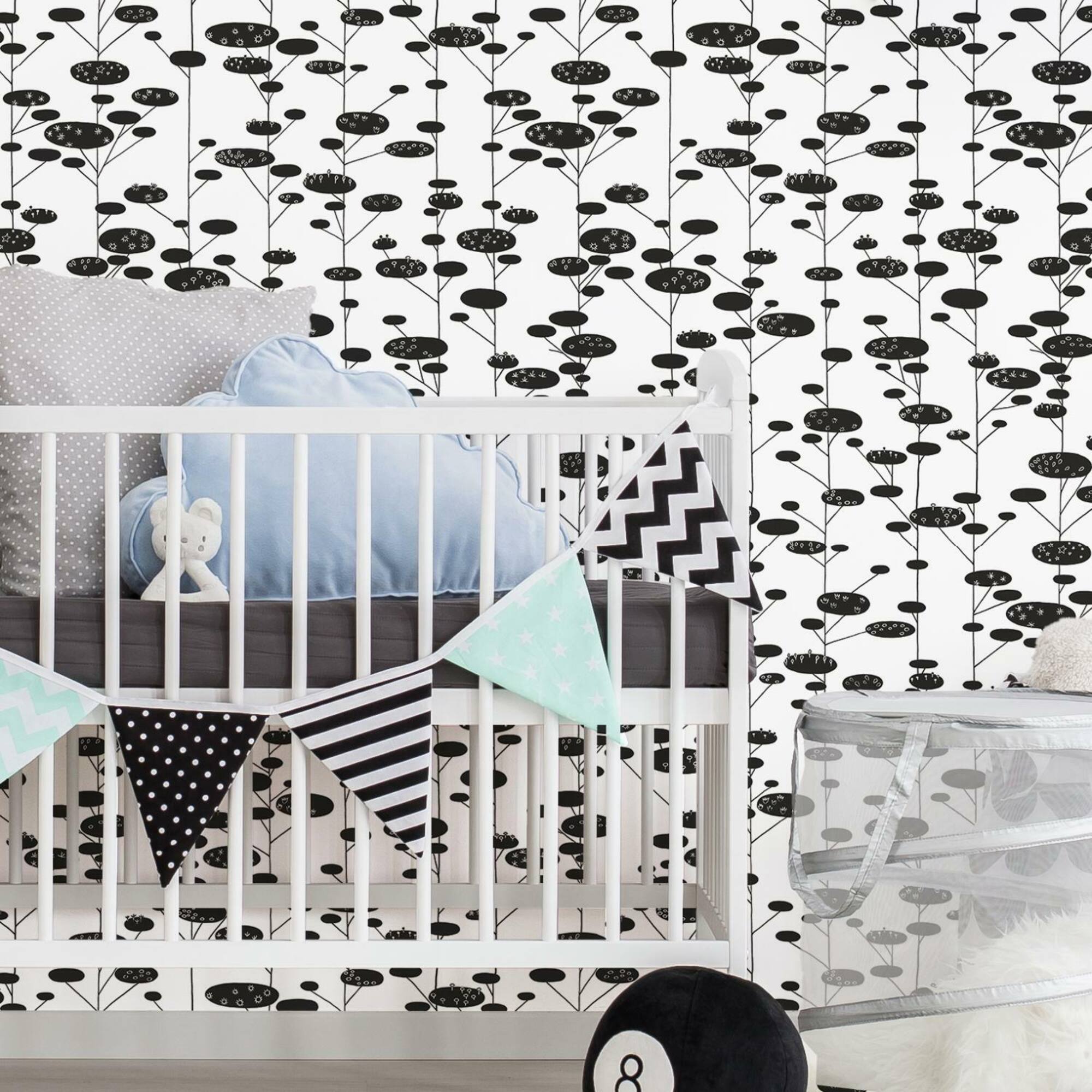 RoomMates Retro Trees Peel & Stick Wallpaper